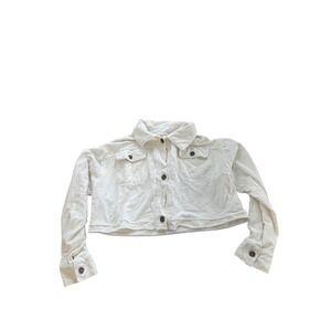 We The Free Cropped Denim Jacket White L Distressed Raw Hem
Boho Grunge Festival